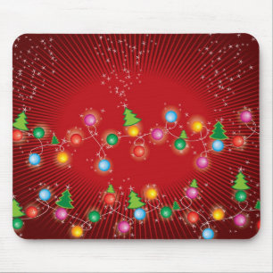 Mousepad Luzes de Árvore de Natal com Mini Coloração