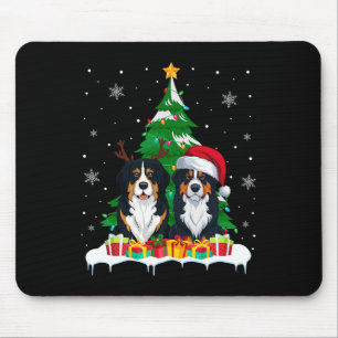 Mousepad Luzes De árvore De Natal Do Cão De Montanha De Ber