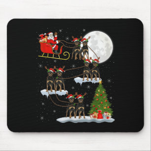 Mousepad Luzes de Árvore de Natal Papai Noel Engraçado Mont