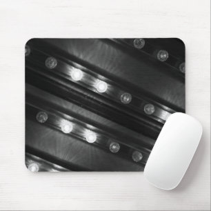 Mousepad Luzes de brilho preto e branco