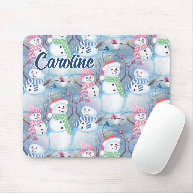 Mousepad Luzes de Cordas de Árvore de Natal Engraçado Perso (Com mouse)