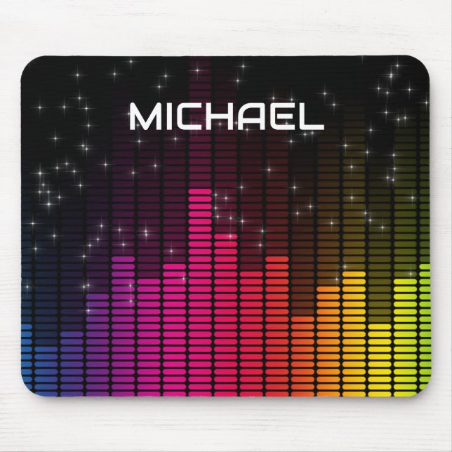 Mousepad Luzes de discoteca Equalizador Música Volume Perso (Frente)