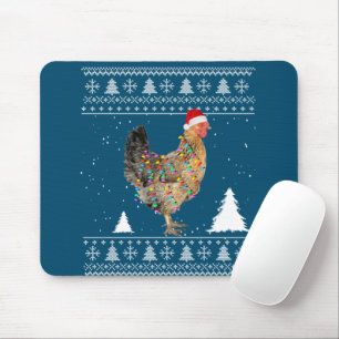 Mousepad Luzes de frango com pijama de Natal do Papai Noel