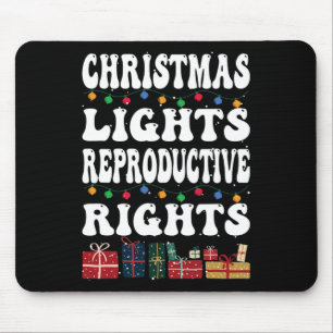 Mousepad Luzes de Natal Direitos Reprodutivos Pró-escolha F