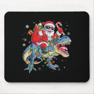 Mousepad Luzes de Natal Divertidas do Papai Noel Montado em