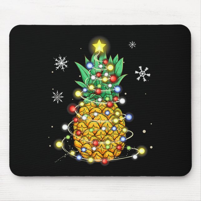 Mousepad Luzes de Natal do Abacaxi (Frente)