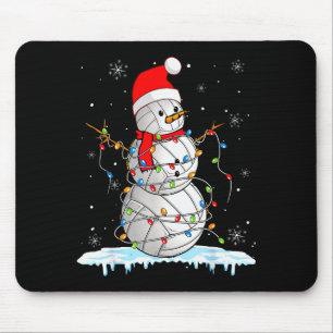 Mousepad Luzes de Natal do Papai Noel Snowmies Volei de Nev