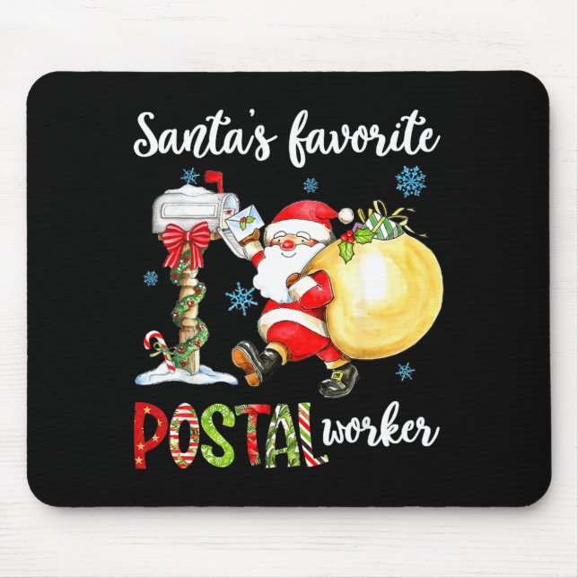 Mousepad Luzes de Natal Engraçadas Funcionário da Estal Fav (Frente)