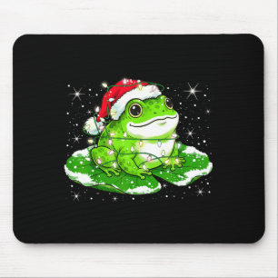 Mousepad Luzes de Natal Engraçadas Sapo Toad Fofo Rãs Mulhe