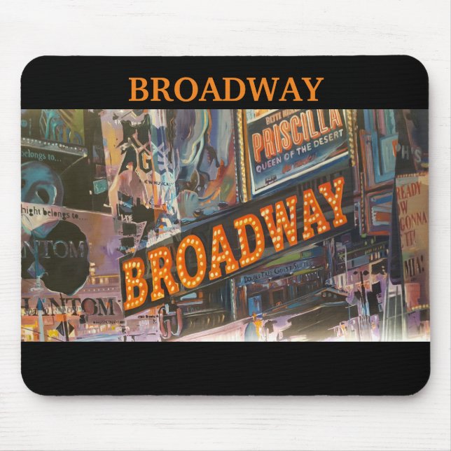 Mousepad Luzes de Neon da Broadway (Frente)