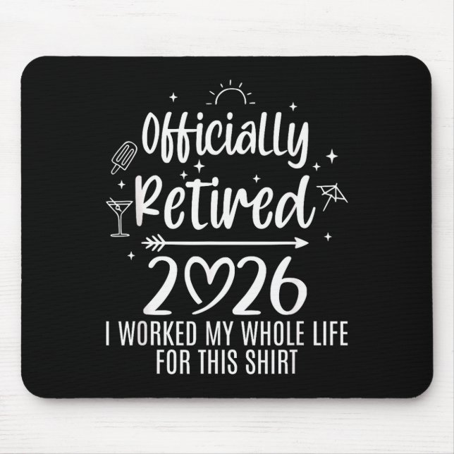 Mousepad Ly Aposentado 2026 Trabalhei a Minha Vida Toda Par (Frente)