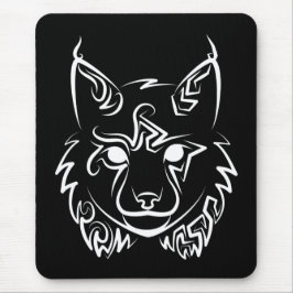 Mousepad Lynx Tribal Preto e Branco