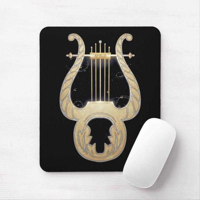 Mousepad Lyre de Apollo | Mitologia Grega Art Nouveau Desig (Com mouse)