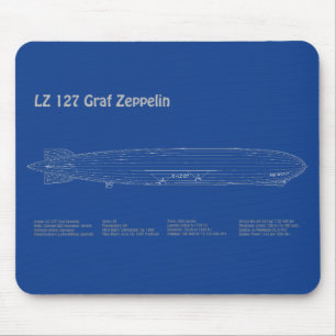 Mousepad LZ 127 Graf Zeppelin - Planos de projeto de aeróst