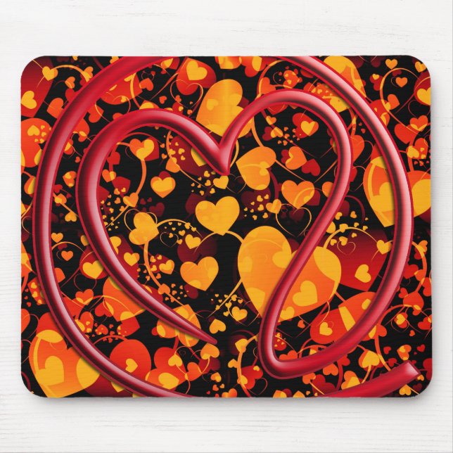 Mousepad m a i l 4 | padrão cardíaco (Frente)