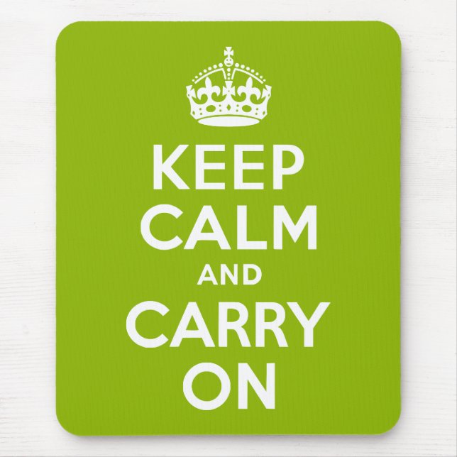 Mousepad Maçã verde mantenha-se calma e continue (Frente)