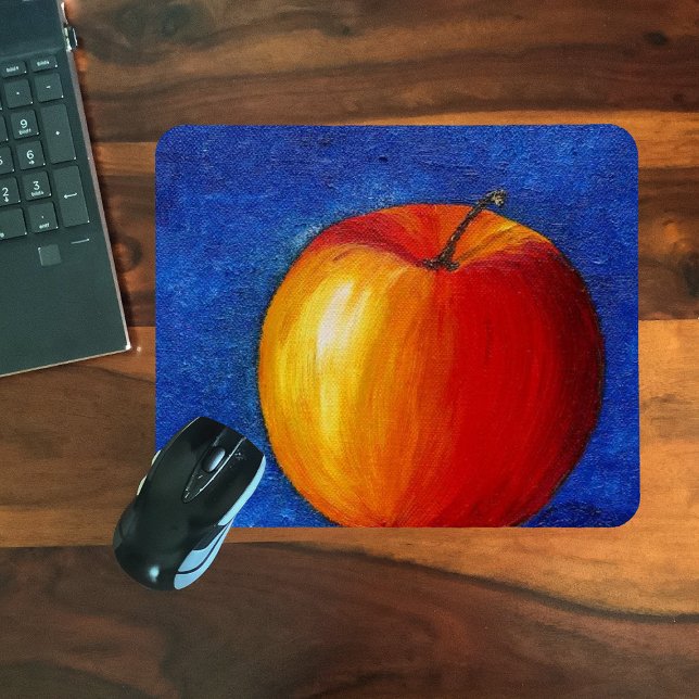 Mousepad Maçã Vermelha - Pintura de Vida Estática (Criador carregado)