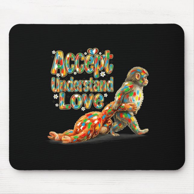 Mousepad Macaco bebê aceitação compreensão conscientização  (Frente)