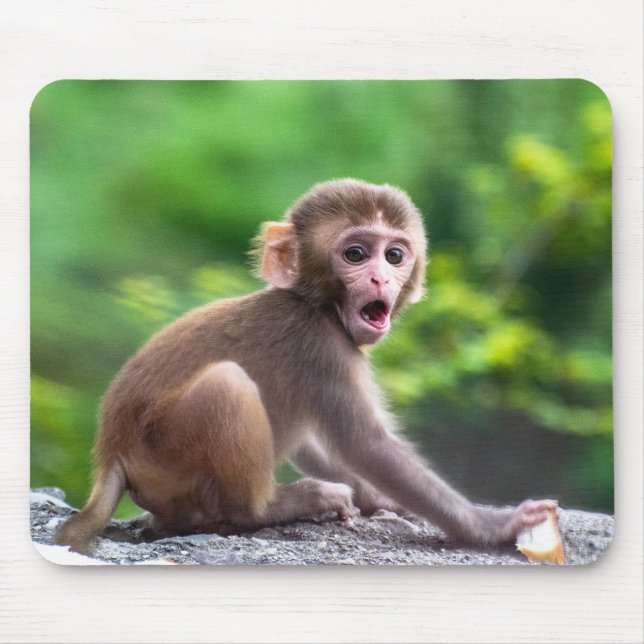 Mousepad Macaco-bebê bonito e adorável (Frente)