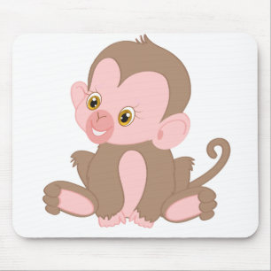Mousepad Macaco Bebê Sorridente
