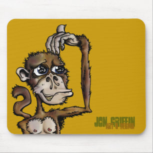 Mousepad Macaco Bizness-JGAD, grifo de Jon, arte & design
