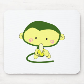 Mousepad Macaco bonito dos desenhos animados que come uma