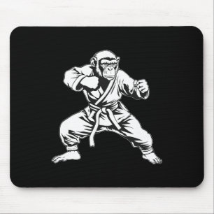 Mousepad Macaco de Karatê Taekwondo Kickboxing Mma Judô Mac