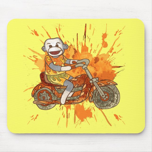 Mousepad Macaco de Meia Ciclista (Frente)