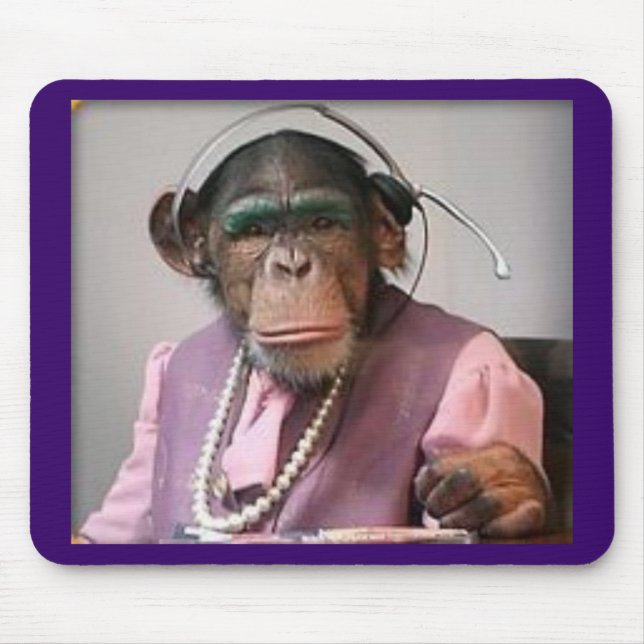 Mousepad macaco do telefone (Frente)