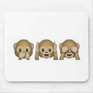 Mousepad Macaco-Emoji - desenhos animados de riso do macaco
