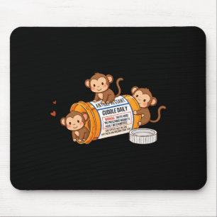Mousepad Macaco Engraçado Antidepressivo Zoo Meninos Menina