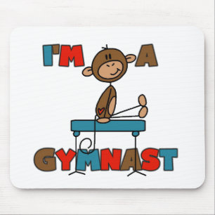Mousepad Macaco eu sou t-shirt e presentes de um Gymnast