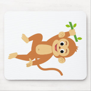 Mousepad Macaco Fofo com Bambu