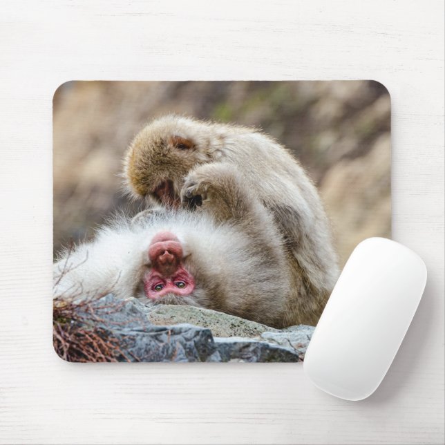 Mousepad Macaco Macque, Aproveitando a Boa Vida (Com mouse)