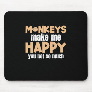 Mousepad Macaco me deixa feliz
