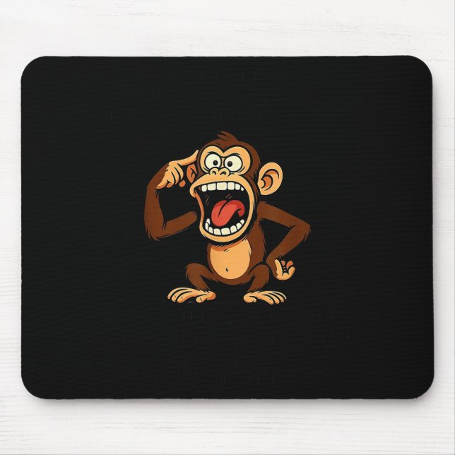 Mousepad Macaco Minha Mente É Um Lugar Perigoso Mas Minha B (Frente)