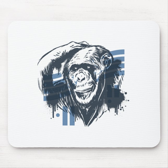 Mousepad Macaco Pensivo Chimpanzé (Frente)
