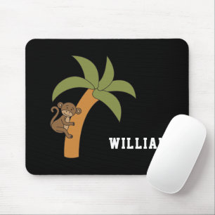 Mousepad Macaco Personalizado Nome De Volta À Escola