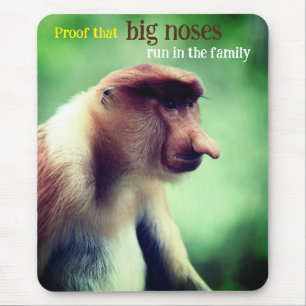 Mousepad Macaco proboscado com nariz grande