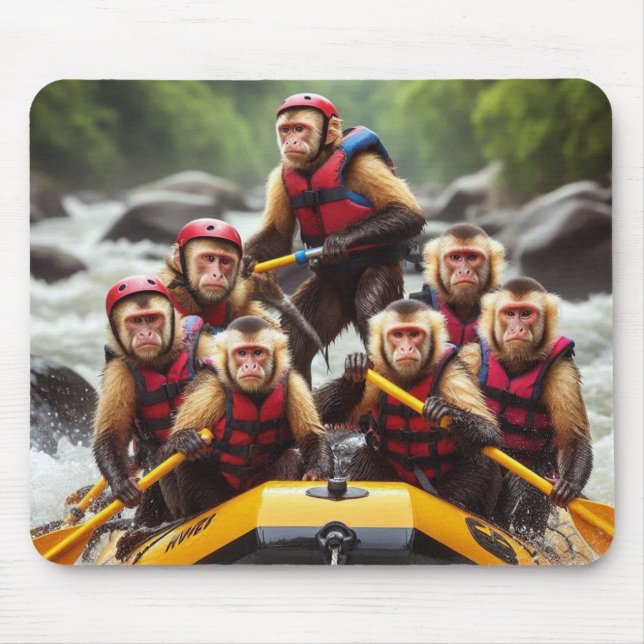 Mousepad Macacos-prego-aventureiros Brancos (Frente)