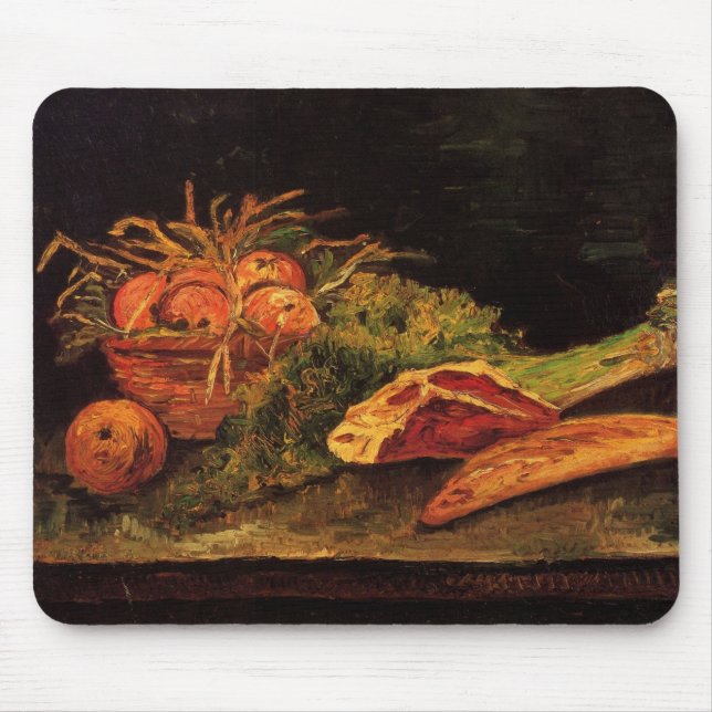 Mousepad Maçãs, carne e um Roll de Vincent van Gogh (Frente)
