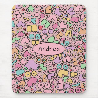 Mousepad Maçãs cor-de-rosa padrão engraçado popular