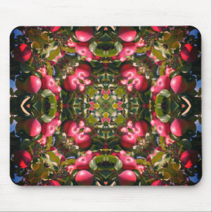 Mousepad Maçãs De Ripas Vermelhas Na Arte Da Abstrato De Ár