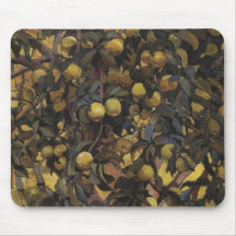 Maçãs nos ramos das árvores (por Serebriakova)