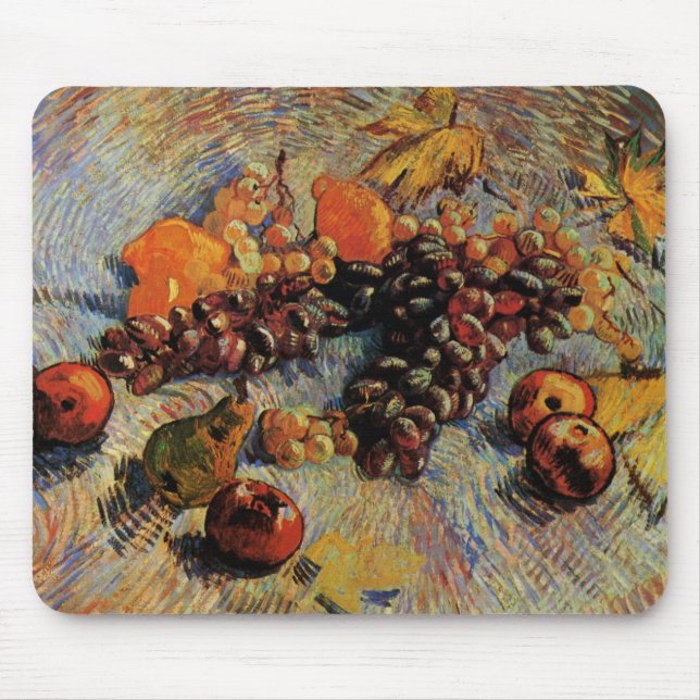 Mousepad Maçãs, Peras, Limões, Uvas por Vincent van Gogh (Frente)