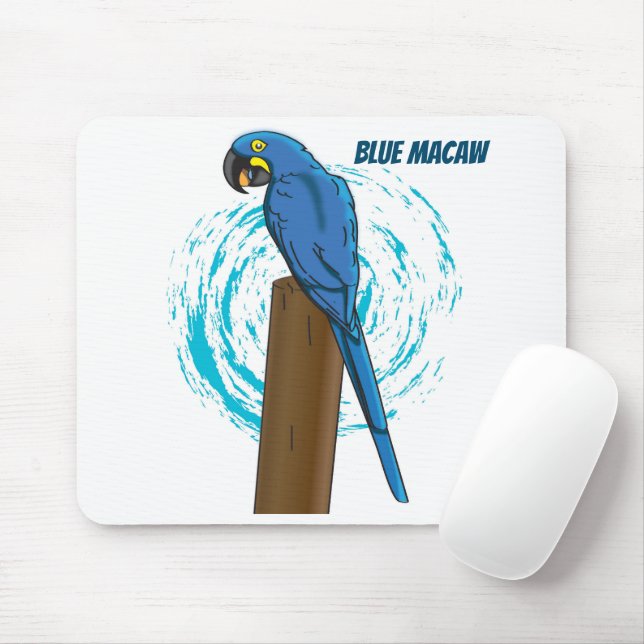 Mousepad Macaw Azul (Com mouse)