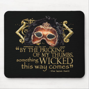 Mousepad Macbeth "algo" citações más (versão Dourado)