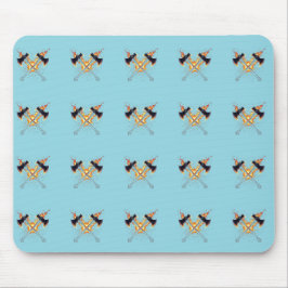 Mousepad Machados de Fantasia Cruzados com Energia Ígnea – 