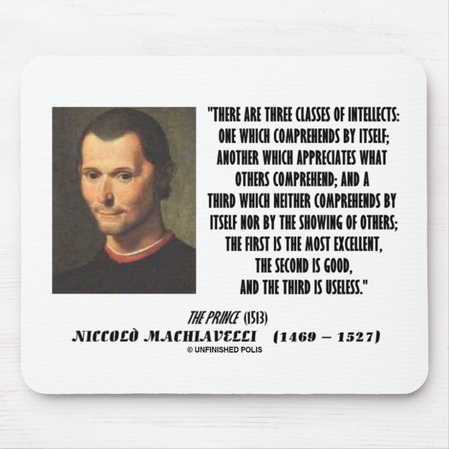 Mousepad Machiavelli Three Classes Of Intellects Quote (Frente)
