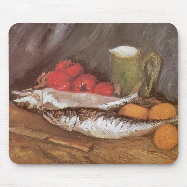 Mousepad Mackerels, Lemons e Tomates por Vincent van Gogh (Frente)